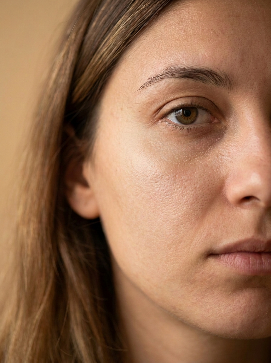 Jeune femme allongée en institut recevant un soin microneedling au dermapen sur le visage — vue 3