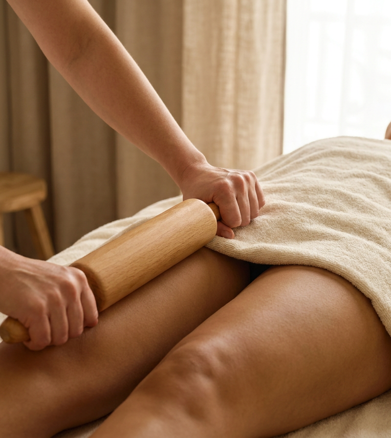 Massage aux outils de bois