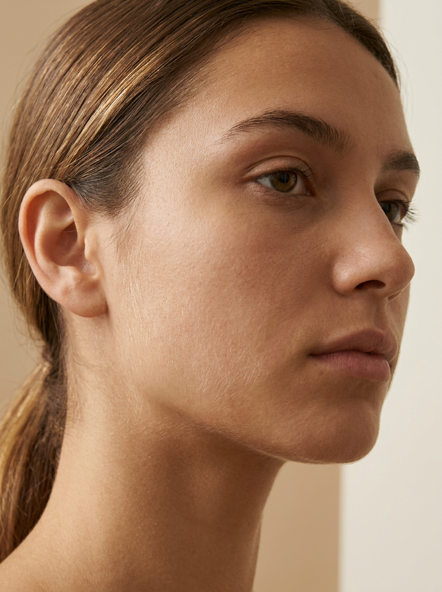 Jeune femme au teint lumineux après une séance de dermaplaning en institut — vue 2